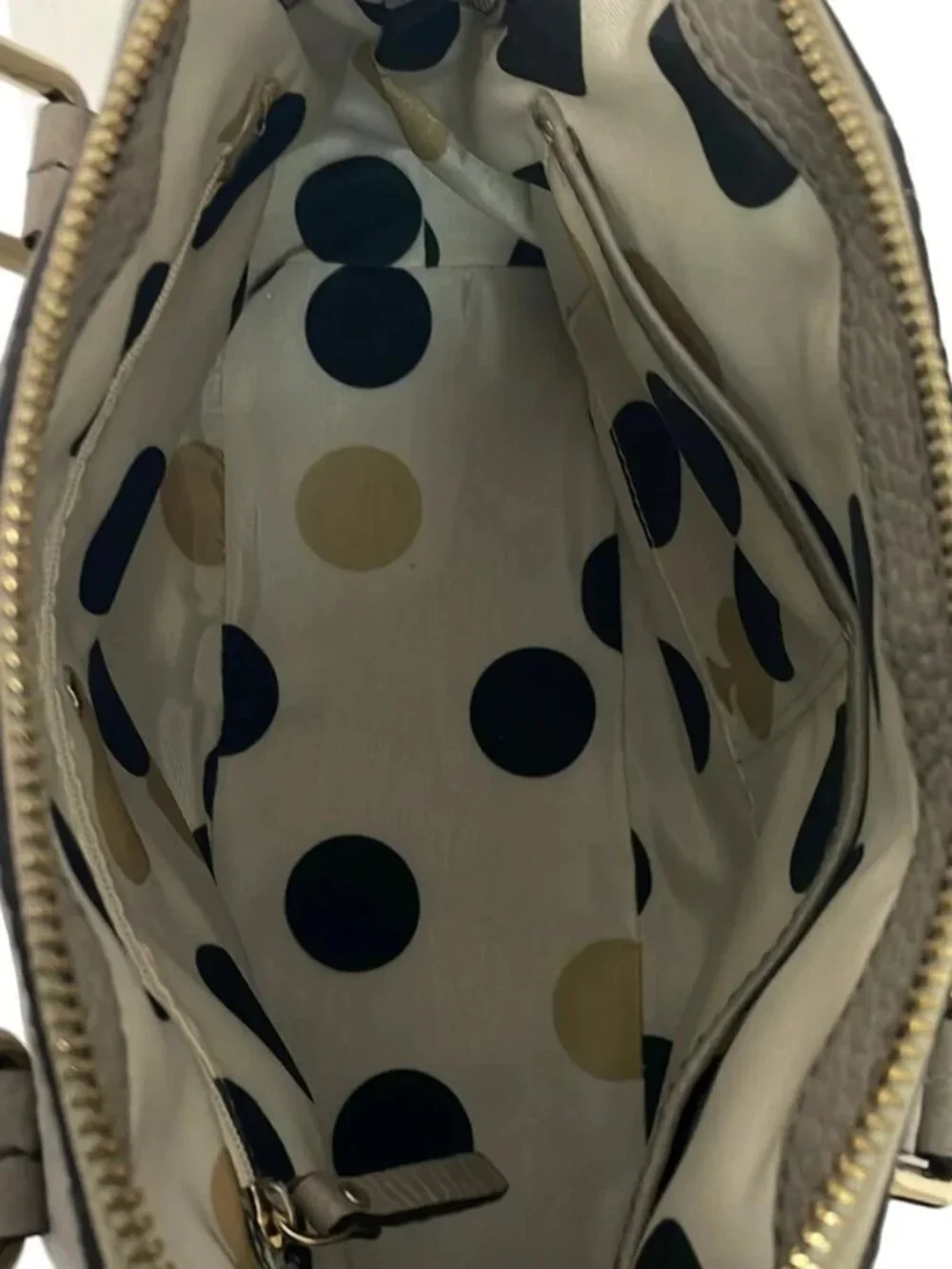 Kate spade PXRU2969 Gray Beige Leather Handbag